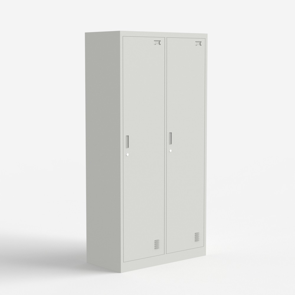 Armario de oficina vestuario gimnasio de metal 2 puertas cerradura Fuji