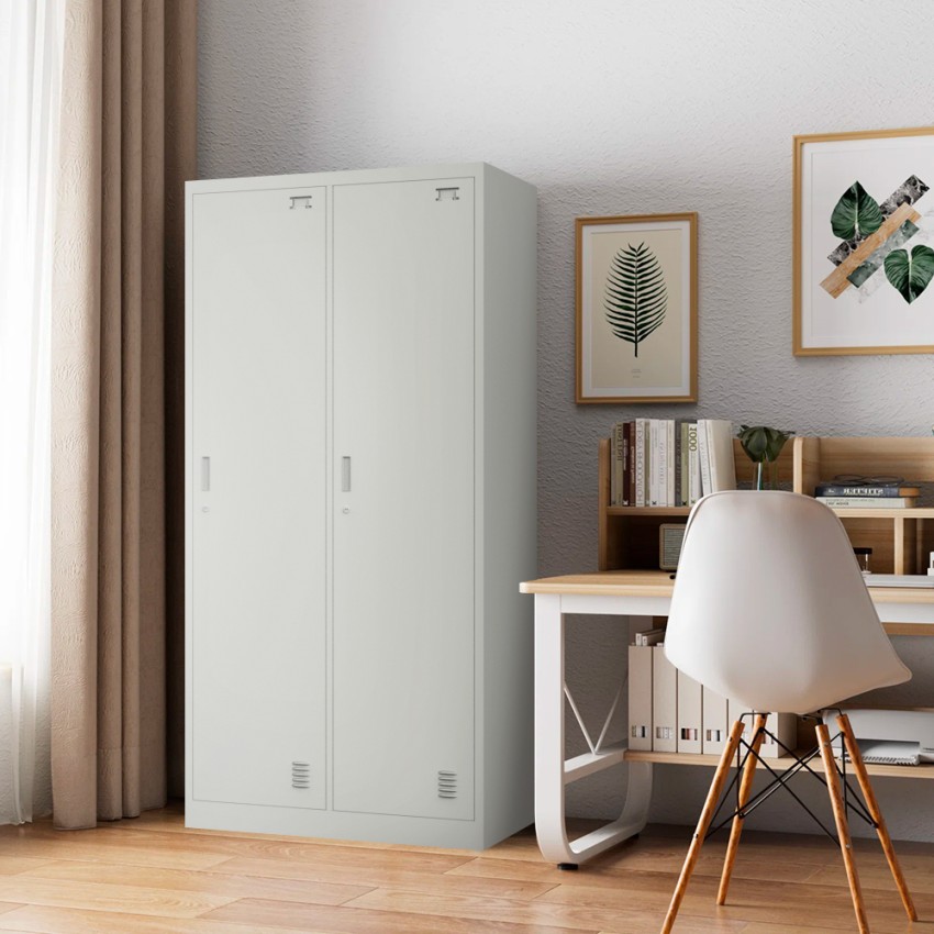  Armario oficina vestuario gimnasio metal 2 puertas cerradura Fuji Promoción