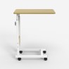 Mesa auxiliar para sofá o cama 40x60 cm altura ajustable 4 ruedas Endy 