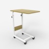 Mesa auxiliar para sofá o cama 40x60 cm altura ajustable 4 ruedas Endy 