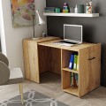 Escritorio de oficina compacto retráctil extensible madera de roble Estevo Promoción