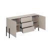 Aparador moderno beige para salón y cocina con 3 cajones y 2 puertas 184x40x89cm Sibel Oferta