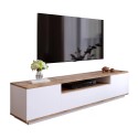 Mueble TV de diseño moderno para el salón,  180 cm y 3 puertas color blanco madera Nirrat Venta