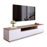 Mueble TV de diseño moderno para el salón,  180 cm y 3 puertas color blanco madera Nirrat Venta