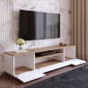 Mueble TV de diseño moderno para el salón,  180 cm y 3 puertas color blanco madera Nirrat Oferta