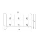 Aparador para el salón 140 cm moderno de madera con 3 puertas color blanco escandinavo Talon Catálogo