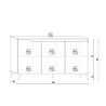 Aparador para el salón 140 cm moderno de madera con 3 puertas color blanco escandinavo Talon Catálogo