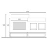 Mueble de pared para TV diseño moderno muebles suspendidos de madera Infinity 01 Venta
