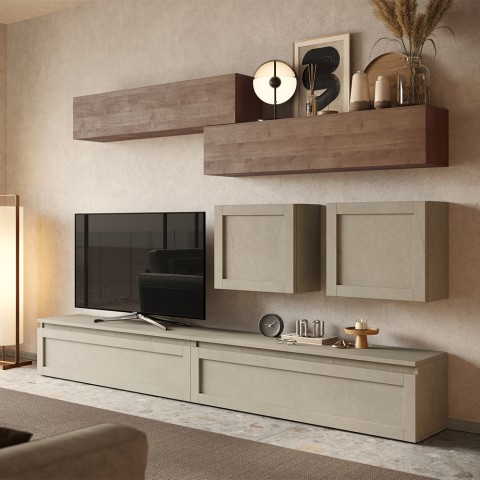 Mueble de pared para TV diseño moderno muebles suspendidos de madera Infinity 01 Promoción