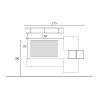 Mueble de pared suspendido para TV sala de estar diseño moderno Infinity 3A Venta
