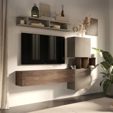 Mueble de pared suspendido para TV sala de estar diseño moderno Infinity 3A Promoción