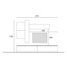 Mueble de salón moderno diseño blanco y gris Infinity 07 Venta