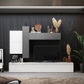 Mueble de salón moderno diseño blanco y gris Infinity 07 Promoción
