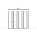 Estantería de pared abierta diseño moderno negro Infinity 11 Venta