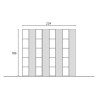 Estantería de pared abierta diseño moderno negro Infinity 11 Venta