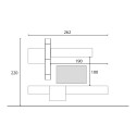 Centro de entretenimiento flotante de diseño moderno en madera gris Infinity 12A Oferta