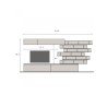 Centro de entretenimiento contemporáneo con mueble para TV y estanterías Infinity 13 Oferta