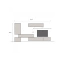 Mueble de pared flotante moderno de madera para sala de estar Infinity 14 Venta