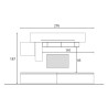 Mueble de pared para TV moderno blanco brillante con estante de madera Infinity 17 Venta