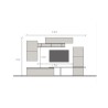 Centro de entretenimiento contemporáneo de madera blanco gris Infinity 19 Oferta