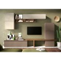 Centro de entretenimiento contemporáneo de madera blanco gris Infinity 19 Promoción