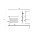 Mueble de pared para TV con librería de diseño moderno Infinity 20 Venta