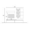 Mueble de pared para TV con librería de diseño moderno Infinity 20 Venta