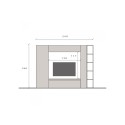 Mueble de salón con estantería y soporte para TV moderno Infinity 09 Descueto