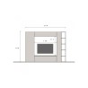 Mueble de salón con estantería y soporte para TV moderno Infinity 09 Descueto