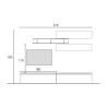 Mueble modular de salón moderno blanco con estante para TV Infinity 21 Oferta