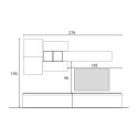 Mueble de pared moderno para TV en madera con unidades suspendidas Infinity 24 Venta