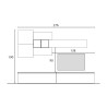 Mueble de pared moderno para TV en madera con unidades suspendidas Infinity 24 Venta