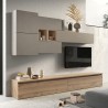 Mueble de pared moderno para TV en madera con unidades suspendidas Infinity 24 Promoción