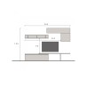 Mueble de pared contemporáneo gris con estantes suspendidos Infinity 25 Venta