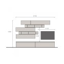 Mueble de pared salón tv estantes madera muebles colgantes Infinity 26 Oferta