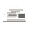 Mueble de pared salón tv estantes madera muebles colgantes Infinity 26 Oferta