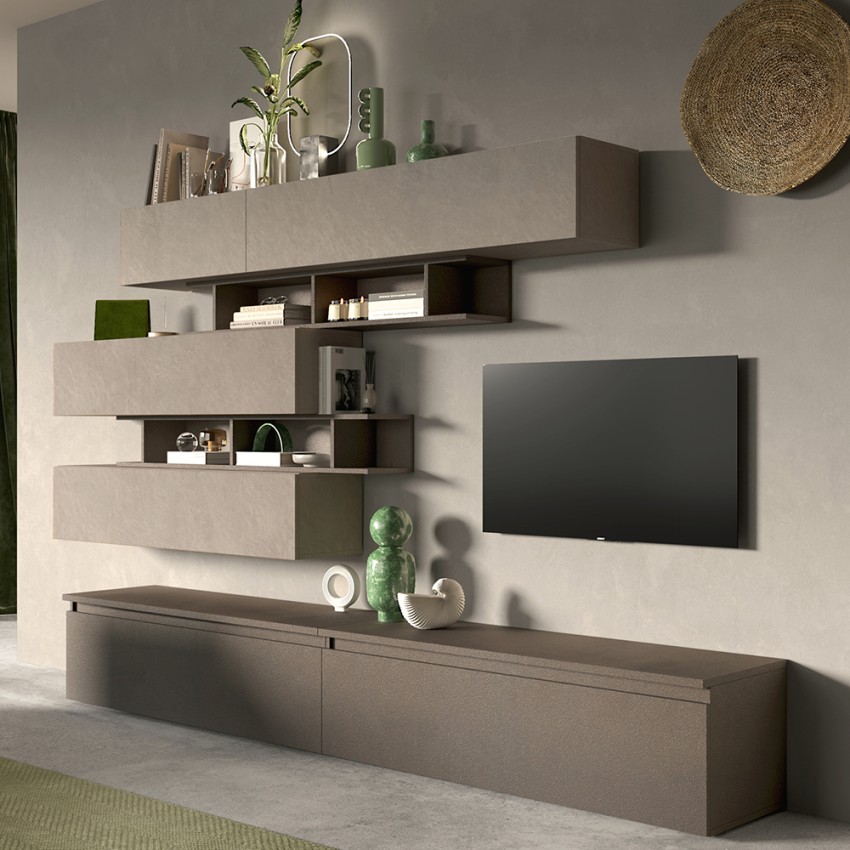 Mueble de pared salón tv estantes madera muebles colgantes Infinity 26 Venta Mueble de pared salón tv estantes madera muebles colgantes Infinity 26 Venta