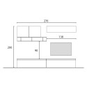 Mueble de pared de diseño moderno para TV, estantes suspendidos, modelo Infinity 27 Oferta