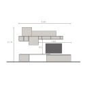 Mueble de pared moderno para sala de estar con estantería y muebles suspendidos Infinity 28 Oferta