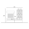 Mueble de pared con librería moderna gris y mueble para TV negro Infinity 30 Venta