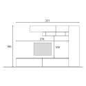 Mueble de pared contemporáneo para TV con estante de madera gris Infinity 31 Venta