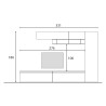 Mueble de pared contemporáneo para TV con estante de madera gris Infinity 31 Venta