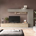 Mueble de pared contemporáneo para TV con estante de madera gris Infinity 31 Promoción