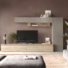 Mueble de pared contemporáneo para TV con estante de madera gris Infinity 31 Promoción