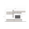 Mueble de pared para TV diseño moderno blanco con estantes librería Infinity 32 Oferta