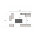 Conjunto de pared para TV, salón moderno, muebles suspendidos Infinity 33 Oferta