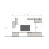 Conjunto de pared para TV, salón moderno, muebles suspendidos Infinity 33 Oferta