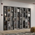 Estantería de diseño para pared, sala de estar moderna blanco y negro Infinity 35 Promoción