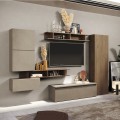 Centro de entretenimiento de diseño moderno con estantes y muebles suspendidos Infinity 38 Promoción
