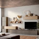 Mueble de pared suspendido para sala de estar moderna en madera Infinity 37 Promoción